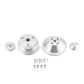21st 21st-70505008 Billet Water Pump Crankshaft Alternator Pulley Kit For Chevy Small Block Sbc Lwp