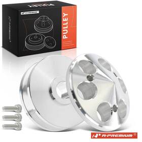 A-premium 8866 Machined Aluminum Sbc Lwp Alternator Pulley With Nose Cone Cover For Ford And Gm