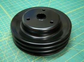 A-team 8958bk Crankshaft Pulley Triple Groove Small Block Chevy Long Water Pump Black Lwp