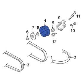 Acura Oe 38942p1r000 For Tl 1995-1998 Accessory Drive Belt Idler Pulley