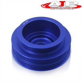 Ajp Distributors Cp-002bl-536-i4 Blue Aluminum Crank Shaft Under Drive Pulley For Acura Honda B16 B18 Vtec