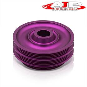 Ajp Distributors Cp-002pr-412-t6 Purple Aluminum Crankshaft Underdrive Pulley For Acura Honda B16 B18 Vtec