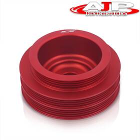 Ajp Distributors Cp-002rd-411-g4 Red Aluminum Crank Shaft Under Drive Pulley For Acura Honda B16 B18 Vtec