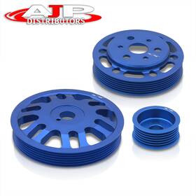 Ajp Distributors Cp-022bl-1r1r9 Blue Aluminum Crank Pulley For 2013-2020 Toyota Gt86 Subaru Brz Scion Frs