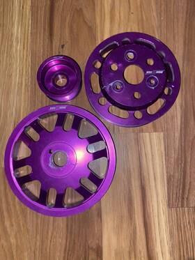 Ajp Distributors Cp-022pr-5e3r2 Purple Aluminum Crank Pulley For 2013-2020 Toyota 86 Subaru Brz Scion Frs