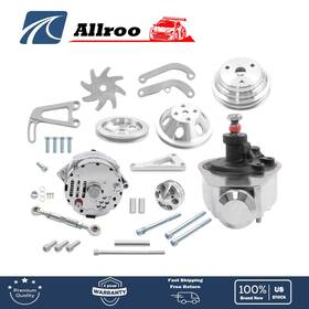 Allroo Alu4749702 Alternator Power Steering Long Water Pump With Pulley And Bracket Sbc For Chevy