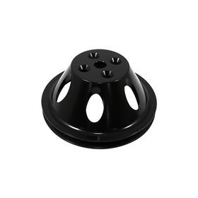 Assault Racing Products A8840pbk Bbc Chevy Single Groove V-belt Black Aluminum Water Pump Pulley Short 396 454