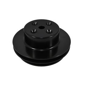 Assault Racing Products A8844pbk Bbc Chevy 2 Groove V-belt Pulley Black Aluminum Water Pump Long 396 454