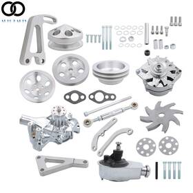 Autoooparts Apo391816 Alternator Power Steering Long Water Pump With Pulley And Bracket Kit Sbc For Chevy