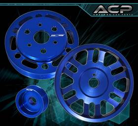 Awesomecarparts Cp-022bl-5q5h6 For Fr-s Brz 86 Billet Crank Alternator Water Pump Pulley Wheel Blue