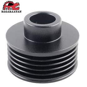Bagaraatan Bpu004-bk-bhwbpu004-bk-bhw Crank Shaft Pulley Black For 2002-2007 Subaru Impreza Wrx 2.0l 2.5l Aluminum New