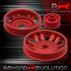 Beyond Revolution Cp-022rd-5v1b3 For 13-20 Brz Fr-s Ft86 86 Jdm Crank Shaft Alternator Water Pump Pulley Kit Red