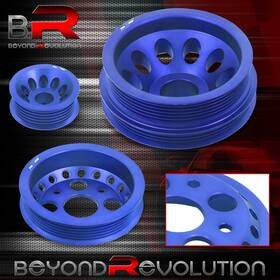 Beyond Revolution Cp-024bl-5y8i7 For 2002-2006 350z Fairlady Z G35 350gt Drive Crank Pulley Wheel Set Blue