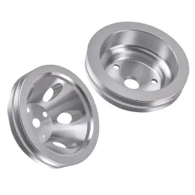 265-400 Bfo 0z7k3y Double Groove Pulley Kit For Chevy Small Block V8 Lwp Aluminum 2x