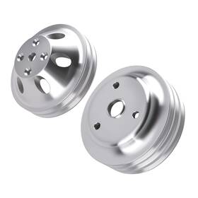 Bfo 1lf2am Crankshaft And Water Pump Pulley For Chevy Small Block 265-400 V8 Lwp 2/3 Grooves