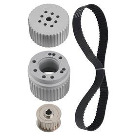 Bfo 1sqgm8 Lwp Billet Aluminum Gilmer Belt Drive Pulley Kit For Chevy Sbc 283 305 327 400