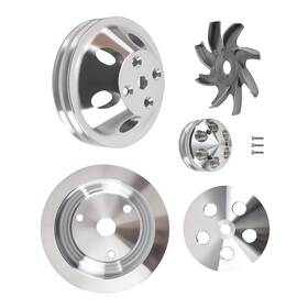 Bfo 1wejik 2 Groove Water Pump Crank Pulley Kit For Sbc 283/305/327/400 1959-1995 Lwp