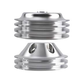 Bfo 3dhyc2 Double/triple Groove Pulley Kit For Chevy Sb Engines 265-400 V8 Lwp Aluminum 2x