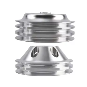 265-400 Bfo 3dhyc2 Double/triple Groove Pulley Kit For Chevy Sb Engines V8 Lwp Aluminum 2x