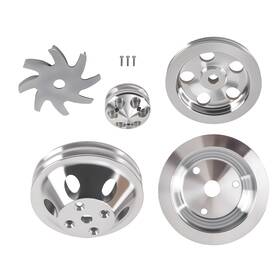 Bfo 3h7uyl Long Water Pump Pulley Kit For Small Block Chevy 305/350/400 1959-1995 Lwp
