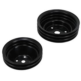 Bfo 6v7a05 2x Water Pump Crankshaft Pulley Kit For Chevy 262-400 Sbc V8 2 Groove/3 Groove