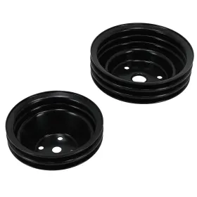 262-400 Bfo 6v7a05 2x Water Pump Crankshaft Pulley Kit For Chevy Sbc V8 2 Groove/3 Groove