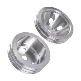 Bfo 70e9sm Crankshaft And Water Pump Pulley For Chevy Small Block 265-400 V8 Lwp 2/3 Grooves