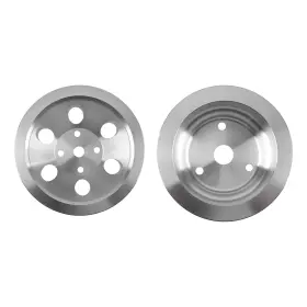 73banw Bfo Double Groove Pulley Kit For Chevy Sbc 265 283 305 327 350 V8 Lwp Aluminum