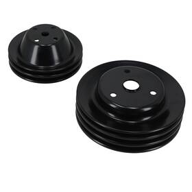 Bfo 92kisv 2x Water Pump Crankshaft Pulley Kit For Chevy 262-400 Sbc V8 2 Groove/3 Groove