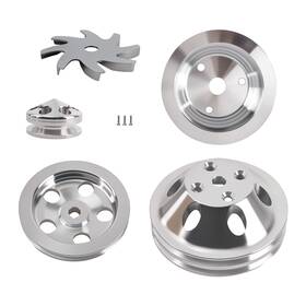 Bfo B13kyo 2 Groove Long Water Pump Pulley Kit For Sbc 283/305/327/350/400 Lwp Aluminum