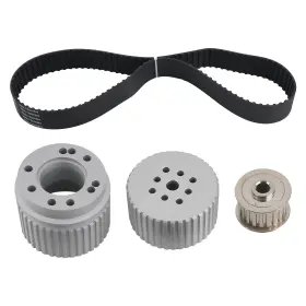 Cmw2j0 Bfo Billet Aluminum Gilmer Belt Drive Pulley Kit For Small Block Chevy 305 350 Lwp