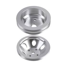 Bfo Fqzt4p 1/2 Groove 2pcs Pulley Kit For Chevy Sbc 265 283 305 327 350 383 Lwp V Belt Qme