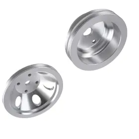 265-400 Bfo Gp8vcb Aluminum Double Groove Water Pump Pulley Kit For Chevy Sbc V8 Long