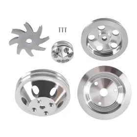 Ikap15 Bfo Lwp Long Water Pump Pulley Kit For Small Block Chevy 283/305/327/400 1959-1995
