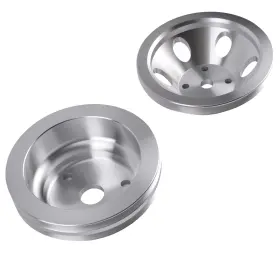Jime4a Bfo 1/2 Groove 2pcs Pulley Kit For Chevy Sbc 265 283 305 327 350 383 Lwp V Belt Qme
