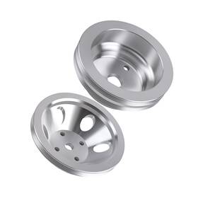 Bfo Jzmb8p Lwp Engine Pulley Kit For Chevy 265-400 V8 Sbc Double Groove V Belt Aluminum