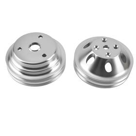 Bfo K52ogi Chrome Plated Double Groove Kit For Chevy Sbc 265-400 V8 Long Water Pump