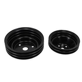 Bfo Kiq3jn Double/triple Groove Pulley Kit For Chevy 262-400 Sbc V8 Water Pump Polished