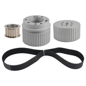 Bfo La97io Long Water Pump Billet Aluminum Gilmer Belt Drive Pulley Kit For Chevy Sbc 287