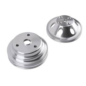 Bfo Mizn74 2x Crank Pulley Set For Sbc 265 283 305 327 350 383 400 Long Pump 1/2 Groove