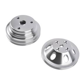 Bfo Oe9byf 1/2 Groove 2pcs Pulley Kit For Chevy Sbc 265 283 305 327 350 383 400 Lwp V Belt