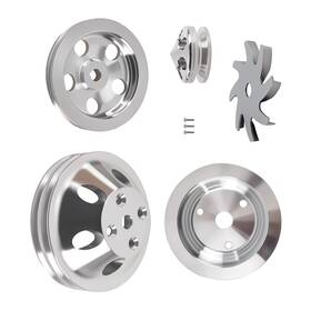 Bfo Qwcx4d Long Water Pump Pulley Kit For Small Block Chevy 305/350/400 1959-1995 Lwp