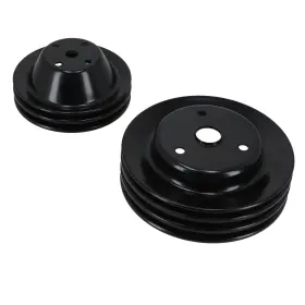 283-350 Bfo Rcbw8z Engine V Belt 2/3 Groove Pulley Kit For Chevy 262-400 Small Block V8 Lwp