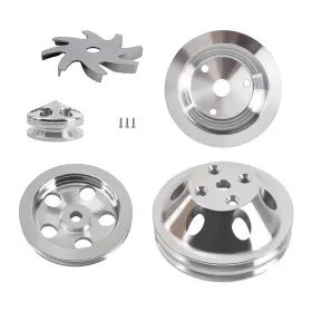 Tj43zi Bfo Long Water Pump Pulley Kit For Sbc 283/305/350/400 1959-1995 Lwp Aluminum