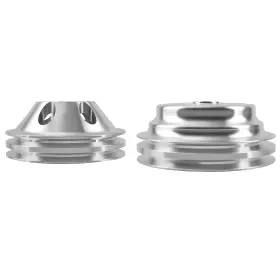 265-400 Bfo Tkveu5 Double Groove V-belt Crank Pulley Set For Chevy Sbc V8 Long Pump System
