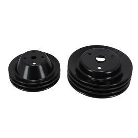 Bfo Uip457 2&3 Groove V Belt Pulley For Chevy 262-400 283-350 Direct Fit Small Block V8 Lwp