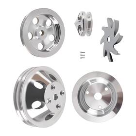 Bfo V2tqmg Long Water Pump Pulley Set For Small Block Chevy 283/305/327/350/400 1959-1995