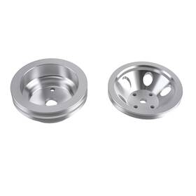 Bfo V9jo3b 1/2 Groove 2pcs Pulley Kit For Chevy Sbc 265 283 305 327 350 383 Lwp V Belt Qme