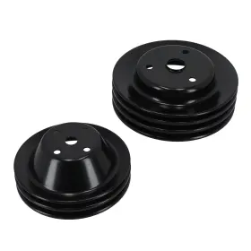 262-400 Bfo Y8s5je 2x Dual/triple Groove Pulley Kit For Chevy Small Block V8 Lwp Crankshaft