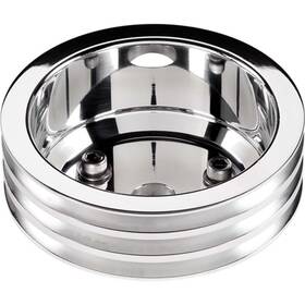 Billet Specialties 78230 - Sbc 3 Grv Crank Pulley Lwp Polished
